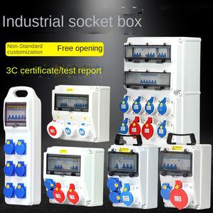 Caja de mantenimiento de energía móvil portátil caja de enchufe industrial de plástico para exteriores caja de distribución temporal del sitio de construcción - Product Image 3