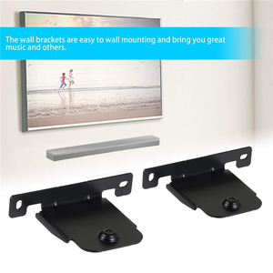 <strong>Soundbar</strong> <strong>Bracket</strong> for LG SH2-2 Packs Black Metal Sound Bar Wall Mount Kit, Music Player System Wall Holder, Mini Speaker Mounts w - Product Image 3