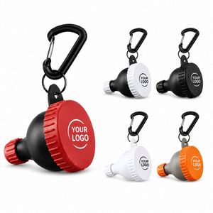 Conteneur portable personnalisé avec logo pour poudre protéinée et suppléments, avec mousqueton, idéal pour la gym, le fitness, le sport et comme cadeau promotionnel. - Product Image 1