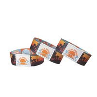Bracelets promotionnels fantaisie personnalisés en polyester extensible imprimé par transfert thermique, imitation tissée antique, fabriqués au Guangdong