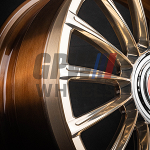 Straight <b>Spoke</b> Three Piece 6061-T6 Forged Alloy <b>Wheel</b> With Floating Center Hub Cap Custom Metallic Finish Universal Fit - Product Image 6