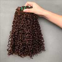 Color Personalizado # Extensiones de Cabello Vietnamita SDD, 4 Tramas de Cabello Castaño Tejidas a Mano para Rizos, en Paquetes de Cortina
