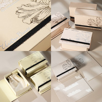 Boîte à bijoux pliable en deux parties, en carton rigide, avec papier d'art, boîte cadeau, étui d'emballage pour accessoires avec dorure à chaud, fabricant en gros