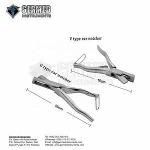 Lamm Schaf Ohrnotzer V-Form geschnitten Edelstahl Veterinärgeräte