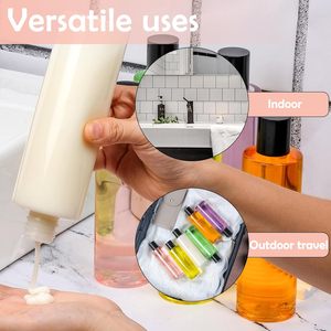 Emballage personnalisé de haute qualité pour soins de la peau en PET de 200 ml, bouteille ronde à épaule plate recyclable avec bouchon à vis pour shampoing - Product Image 5