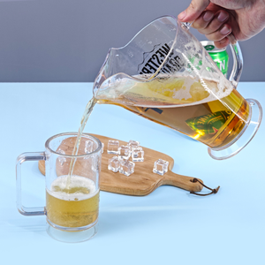 Khuyến Mại 48Oz Thân Thiện Với Môi Rõ Ràng Màu Đỏ Đen Nhựa Acrylic Bia Bình Jug Với Xử Lý Tùy Chỉnh Trà Chậu & Ấm - Product Image 2