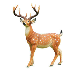 Estoque <span class=keywords><strong>Garden</strong></span> Park Decoração Life Size Brown Resina Wonderland Deer Statue