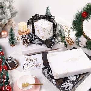 Wholesale 80g Christmas Skimming Foam Kraft <b>Paper</b> Tissue 43*300cm Gift Luxury Custom Packaging Wrapping <b>Paper</b> Roll - Product Image 3