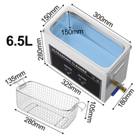 Nettoyeurs à ultrasons 6L, lave-disques vinyles, machine de nettoyage à ultrasons, bain à ultrasons portable pour prothèses dentaires et bijoux