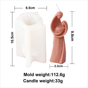Molde de Silicona para Velas Religiosas, Diseño Simple de Jesús y la Virgen, Molde 3D para Velas Aromáticas, Decoración del Hogar, Molde de Resina - Product Image 6