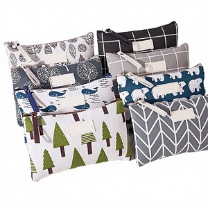 Bolsa de Maquillaje Multifuncional Impermeable de Lona de Algodón Natural Estilo Nacional con Cierre, Modelo LHZ035 - Product Image 3