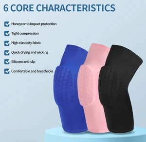 Ginocchiere a Compressione <span class=keywords><strong>Anti</strong></span>-Collisione per Basket, Pallavolo, Calcio e Altri Sport - Protezioni per Gambe per Bambini e Ragazzi - Product Image 4