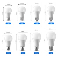 Venta al por mayor hogar Lampada Led Bombilla Focos 3W 5W 7W 9W 12W 15W 18W 20W E27 B22 bombillas de techo Luz Materia prima Bombillas Led