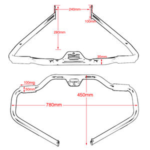 Protector de Motor RACEPRO para Motocicleta, Barra Anticaídas para Harley Davidson Softail Heritage Breakout <span class=keywords><strong>Fat</strong></span> Boy Street <span class=keywords><strong>Bob</strong></span> Deluxe 2018-2023 - Product Image 6