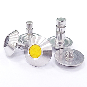 Dissuasori Stradali Ciechi in Acciaio Inossidabile Antiscivolo, con Filettatura Grossa Grado 5, a Singola/Multipla Scanalatura, Piano Concavo, Anticorrosione, Robusti - Product Image 5