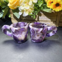 Nuevo producto Cristales Taza de agua curativa Sueño natural Amatista Cristal Café para Decoración