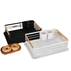 Japanese-style Double-tier Stainless Steel Standing Type Towel <b>Rack</b> Kitchen Countertop Waterproof Non-folding Modern - Product Image 4
