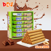 Fabricant d'équipement d'origine Vente en gros Marque privée personnalisée Halal Biscuits croustillants Collation chocolat cacao Biscuits croustillants Bâton de blé Barre de gaufrettes