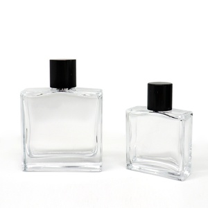 Custom Luxury Empty Clear 30ml 50ml <b>100ml</b> Fragrance Perfume <b>Glass</b> <b>Bottle</b> Square Cosmetic Spray <b>Bottle</b> With Box - Product Image 2