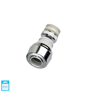 Atomizzatore a risparmio idrico con giunto sferico e adattatore maschio/femmina, cromato e bianco - Product Image 1