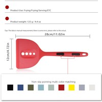 Spatule à Wok en Silicone Sans BPA de 13'' Antidérapante, Spatule à Fentes Large, Spatule Tamagoyaki pour Œufs/Poisson - Qualité Alimentaire