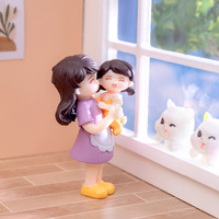 Figurines de personnages mère-fille en plastique pour loisirs créatifs, ornements pour décoration de voiture, de gâteaux et autres créations DIY