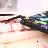 Porte-monnaie zippé en cuir PU de luxe, taille personnalisée, avec logo imprimé, pour voyages, écoles et bureaux