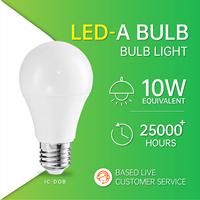 Bombilla LED A de 10W E27 6500K SMD con función de memoria, alto CRI, protección ocular, residencial, certificada por AC, CE y ROHS