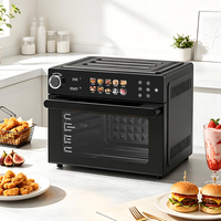 Horno Multifunción de Bajo Consumo con 18 Programas Preestablecidos, 30 Litros, Tostadora y Horno para Pizza, Horno Rotatorio para Pollo, Horno para Hornear