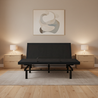 Sommier de lit intelligent avec télécommande sans fil et moteur silencieux JieCang, taille King et Queen