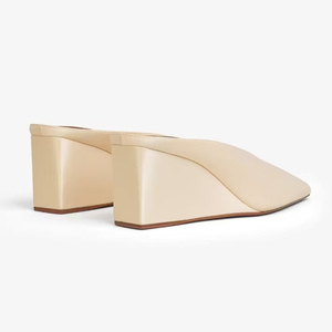 Sandalias de seda con punta para mujer, mules sexys, zapatos de tacón alto de cuña, para vestir en verano - Product Image 6