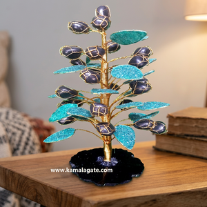 7 Chakra Gemstone Christmas Tree <b>Crystal</b> Decor Handmade Wire Money Plant for New <b>Year</b> Thanksgiving Easter - Product Image 6