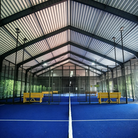 Konstruksi Arena Komersial Lapangan Padel Indoor Tanpa Tiang, Bentangan Lebar, Ketinggian Bebas