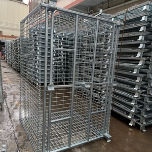 <b>Collapsible</b> Foldable Pallet Tray Metal Assembled Standard Pallet Cages <b>Storage</b> Wire Container Logistics Cargo <b>Storage</b> Equipment - Product Image 4