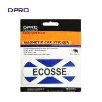 Autocollant de voiture ovale en lettres écossaises, de haute qualité, imperméable, en PVC, entièrement magnétique, amovible, pour publicité