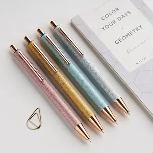 高品质豪华金属笔，带商务OEM定制品牌标志促销钢夹圆珠笔