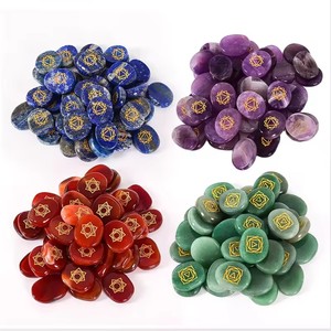 Reiki Crystals Healing <strong>Stones</strong> <strong>Engraved</strong> <strong>Chakra</strong> Stone Custom 7 Natural Crystal <strong>Chakra</strong> Tumble Stone Set With <strong>Engraved</strong> <strong>Chakra</strong> Symbol - Product Image 6