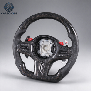Volante Deportivo de Fibra de Carbono y Cuero para G20/G30/G21/G80/G16/G32/G82/G87/G90/G01/G60/G22, 3 Brazos, Personalizable - Product Image 5