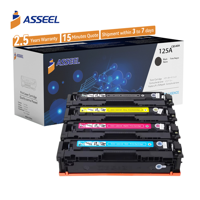CB540A CB541A CB542A CB543A 125A Color Compatible Toner Cartridges With Chip for HP LaserJet M251nw M276n 716 Printer Cartridge