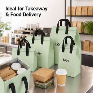 Bolsa Térmica Reutilizable con Logotipo Personalizado, Bolsa de Almuerzo Aislada, Impermeable, para Entrega de Alimentos, Picnic, Comida para Llevar - Product Image 4