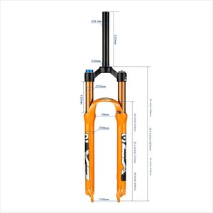 Horquilla Delantera para Bicicleta de Montaña Krsec, con Bloqueo Rápido, Amortiguación de Aire, Control de Línea Cónica Recta, Corona de Aluminio, Piezas de Ciclismo - Product Image 4