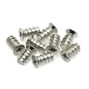 OEM Supplier 6.3mmx50mm Stainless Steel Phillip Cross Recessed Countersunk Flat Head Euro Screw For Furniture