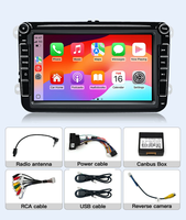 Vente en gros d'autoradios Linux 8 pouces pour Volkswagen Golf 5 6 Polo Passat B6 B7 CC Skoda Jetta Seat, autoradio universel avec Carplay Wifi GPS Navi