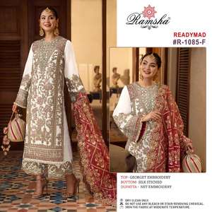 Costume pakistanais prêt-à-porter avec broderie lourde Salwar Kameez pour les festivals et les occasions spéciales, provenant d'un fournisseur indien - Product Image 4