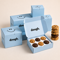 Boîte à biscuits personnalisée de qualité alimentaire avec insert en papier, emballage pour pâtisserie, biscuits, desserts avec logo