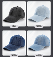 Gorra de Béisbol de Mezclilla Vintage de Alta Calidad, Sin Estructura, con Logotipo Personalizado Bordado e Impreso, Hebilla Metálica, Unisex, Venta al Por Mayor