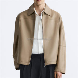 <span class=keywords><strong>Giacca</strong></span> <span class=keywords><strong>di</strong></span> <span class=keywords><strong>pelle</strong></span> da uomo con colletto con bavero personalizzato - Product Image 3