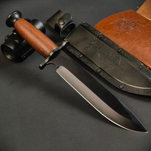 Couteau de chasse professionnel à lame fixe avec manche en bois de santal, acier inoxydable 8Cr13MoV, couteau de survie en plein air, outil de camping, OEM - Product Image 3