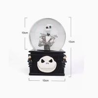 Artisanat en résine artistique fait main sur mesure, globe à neige d'Halloween, peint à la main, personnalisable, décoration et cadeau de collection