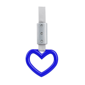 Heart-shaped Car Warning <b>Pull</b> Ring Blue Plastic Door Mount Handle Traffic Safety Accessory - Product Image 1